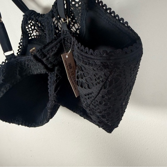 Adore Me Lianne Contour Plus Black Lace Bikini Top Size 0X - Picture 9 of 11